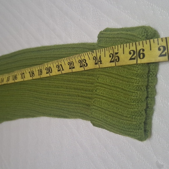 Green Ribbed Women's Mocneck Sweater Sz XS/SM - Picture 10 of 10